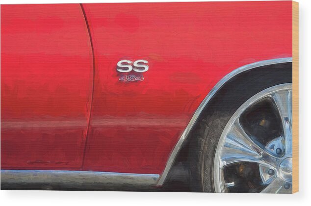 1970 Chevelle Wood Print featuring the photograph 1970 Chevy Chevelle 454 SS #3 by Rich Franco