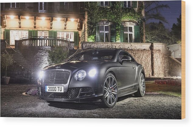 Bentley Continental Gt Speed Wood Print featuring the digital art Bentley Continental GT Speed #3 by Super Lovely