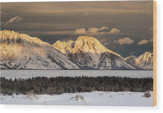 Mount Moran Wood Print featuring the photograph Mount Moran #3 by Ronnie And Frances Howard