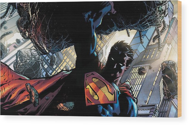 Superman Wood Print featuring the digital art Superman #3 by Super Lovely