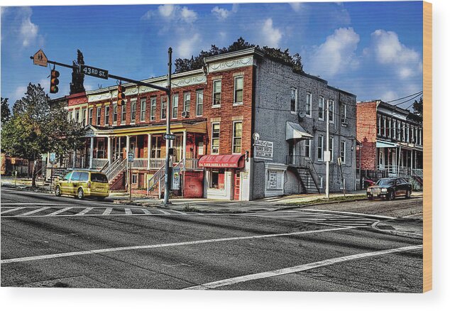 Photograph Wood Print featuring the photograph 43rd Street and York Road by Reynaldo Williams