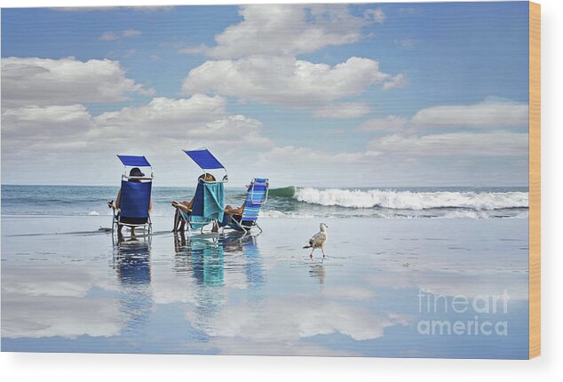 Beach Wood Print featuring the photograph A Day at the Beach by Alissa Beth Photography