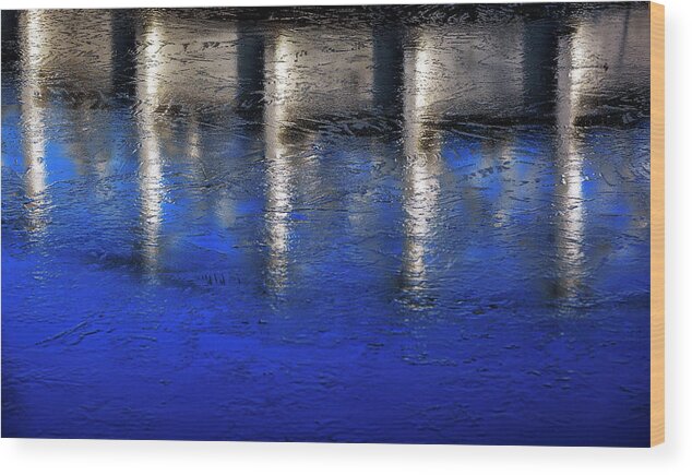 Abstract Wood Print featuring the photograph Abstract water by Mike Santis