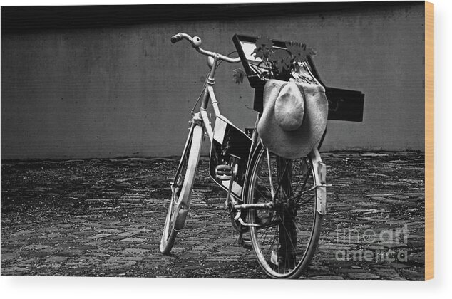 Fahrrad Wood Print featuring the photograph Altes Fahrrad Old Bicycle by Eva-Maria Di Bella