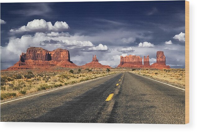 Arizona Wood Print featuring the photograph American Highway by Robert Fawcett