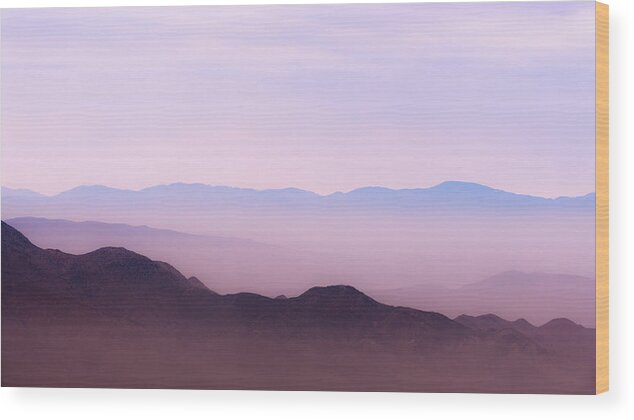 Desert Wood Print featuring the photograph Anza-Borrego Blue Ridge by Joseph Smith