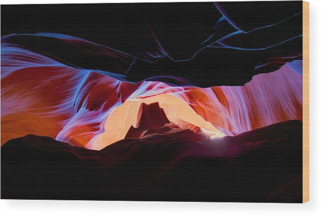 Antelope Wood Print featuring the photograph Arizona Underground by Peter Kennett