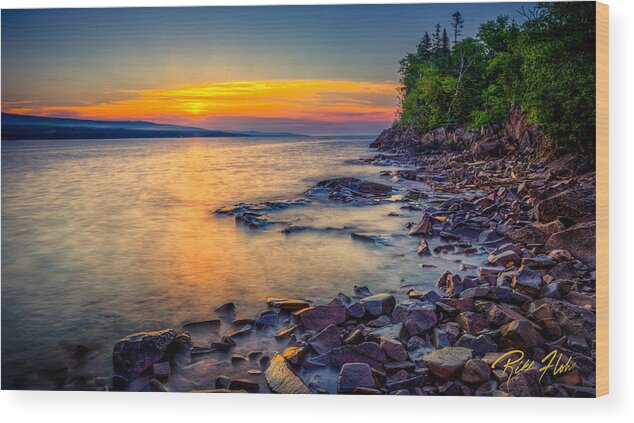 Natural Forms Wood Print featuring the photograph Artist's Point at Sunrise by Rikk Flohr