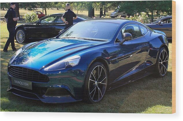 Aston Wood Print featuring the photograph Aston Martin Vanquish by Anthony Croke