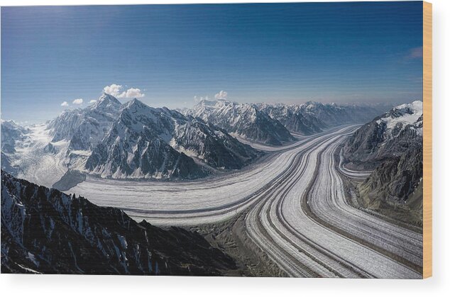 Barnard Glacier Wood Print featuring the photograph Barnard Glacier Alaska by Fred Denner