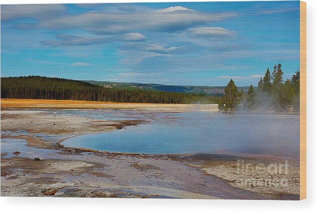 Hot Springs Wood Print featuring the photograph Being Blue by Robert Pearson