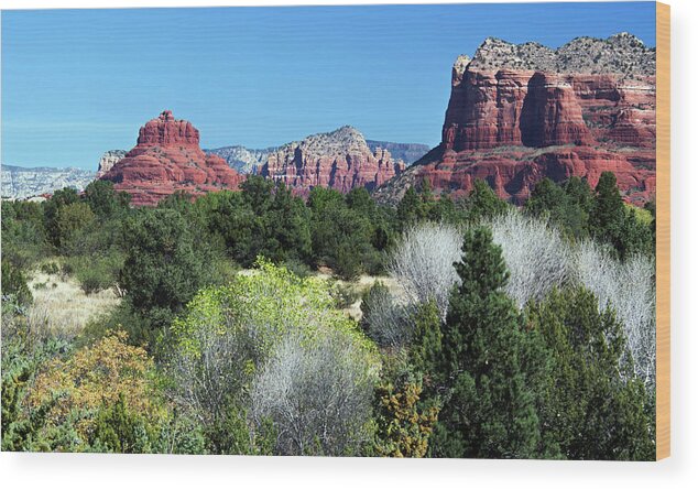 Bell Rock Wood Print featuring the photograph Bell Rock View 7650-101717-2cr by Tam Ryan