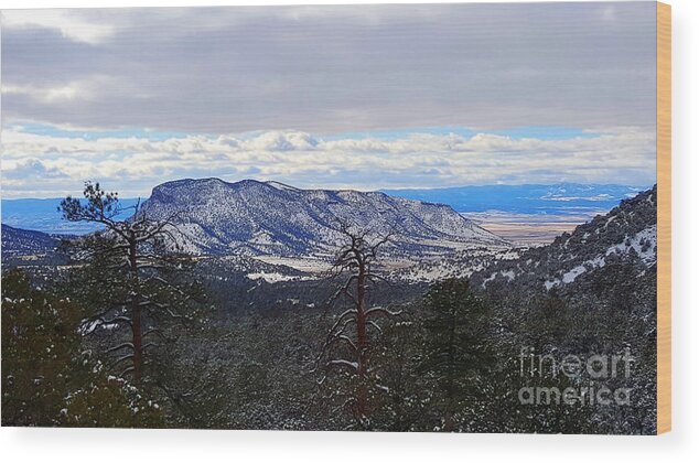 Southwest Landscape Wood Print featuring the photograph Blue Hill by Robert WK Clark