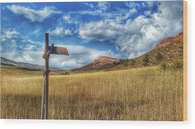 Bobcat Ridge Natural Area Wood Print featuring the photograph Bobcat Cliffs by Christopher Thomas