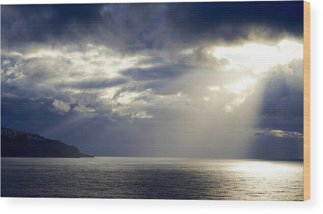 Atlantic Ocean Wood Print featuring the photograph Break in the Clouds by Brooke Bowdren
