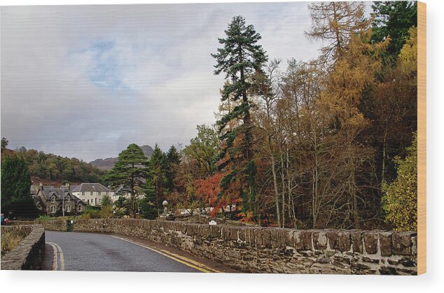 Bridge Wood Print featuring the photograph Bridge over Dochart at Killin by Elena Perelman