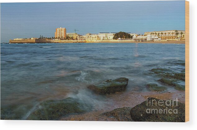 Coast Wood Print featuring the photograph Caleta Beach and Spa Cadiz Spain by Pablo Avanzini
