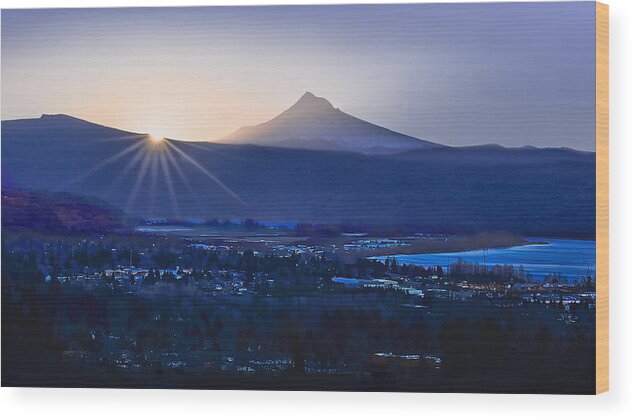 Sunrise Wood Print featuring the photograph Camas Sunrise by John Christopher