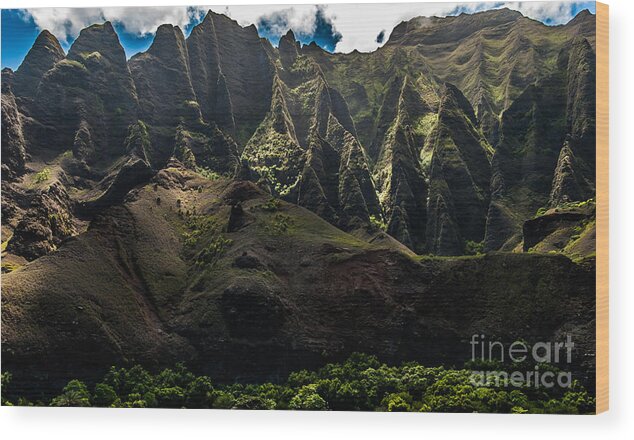 Cathedrals Wood Print featuring the photograph Cathedrals Na Pali Coast #2 by Blake Webster
