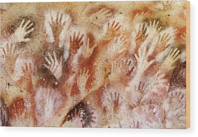 Cave Of The Hands Wood Print featuring the digital art Cave of the Hands - Cueva de las Manos by Weston Westmoreland