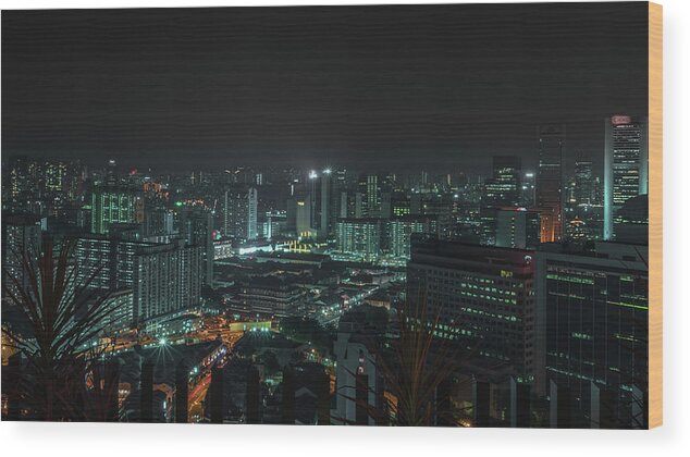 Asia Wood Print featuring the photograph Cerulean Views by Nisah Cheatham