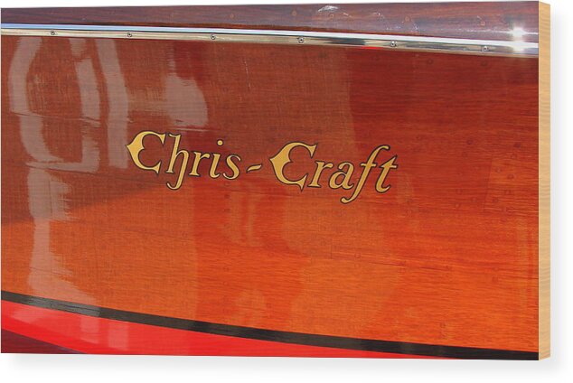 Logo Wood Print featuring the photograph Chris Craft Logo by Michelle Calkins