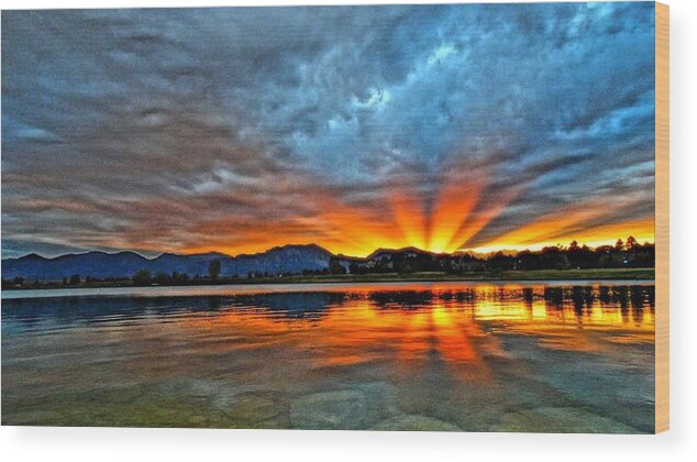 Sunset Wood Print featuring the photograph Cool Nightfall by Eric Dee