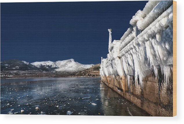 Cold Wood Print featuring the photograph Dam of Navacerrada by Hernan Bua