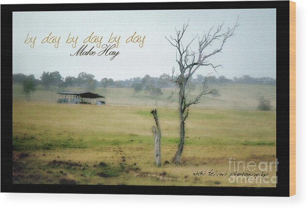 Vicki Ferrari Photography Wood Print featuring the photograph Day By Day Make Hay by Vicki Ferrari