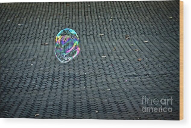 Bubble Wood Print featuring the photograph Don't Burst My Bubble by Mary Machare
