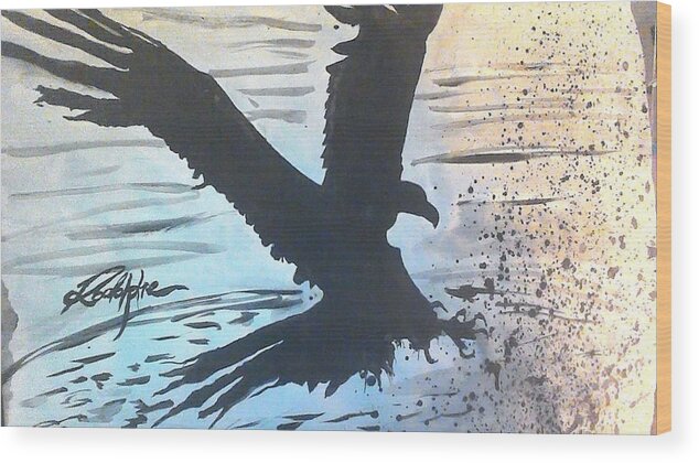 Eagle Wood Print featuring the photograph Eagle Wings by Love Art Wonders By God