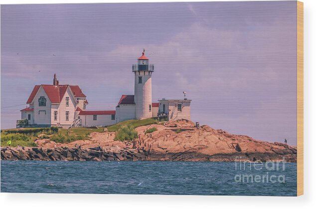 Nautical Wood Print featuring the photograph Eastern Point Light by Claudia M Photography