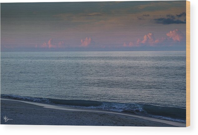 Ocean Wood Print featuring the photograph Ecliptic Waves by Mary Anne Delgado