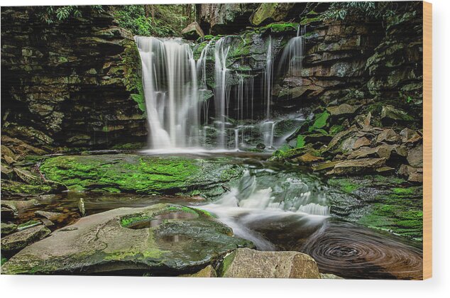 Waterfall Wood Print featuring the photograph Elakala Falls #2 by C Renee Martin