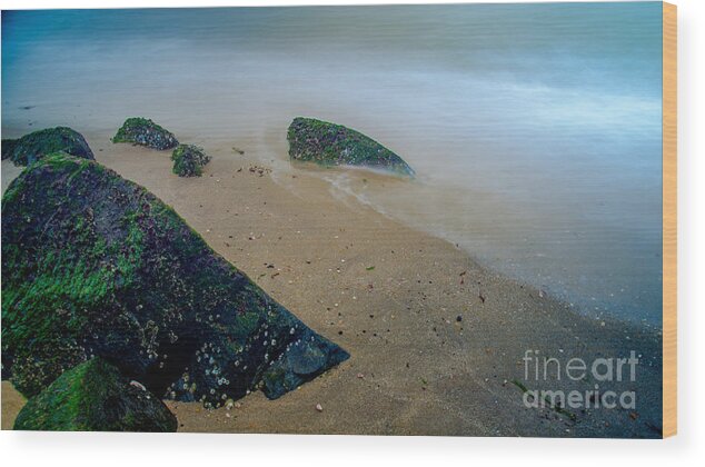 Misty Beach. Long Exposure Wood Print featuring the photograph Ethereal by Jim DeLillo
