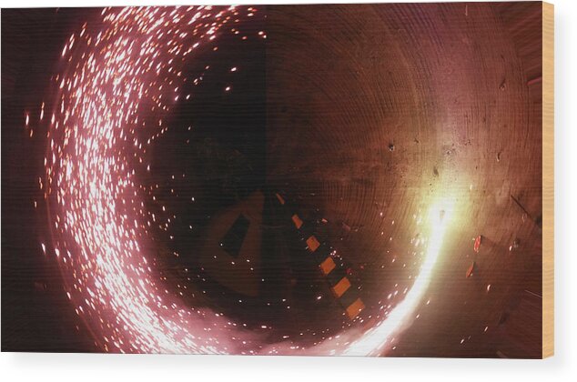 Crackeraslight Wood Print featuring the photograph Firework by Nilu Mishra