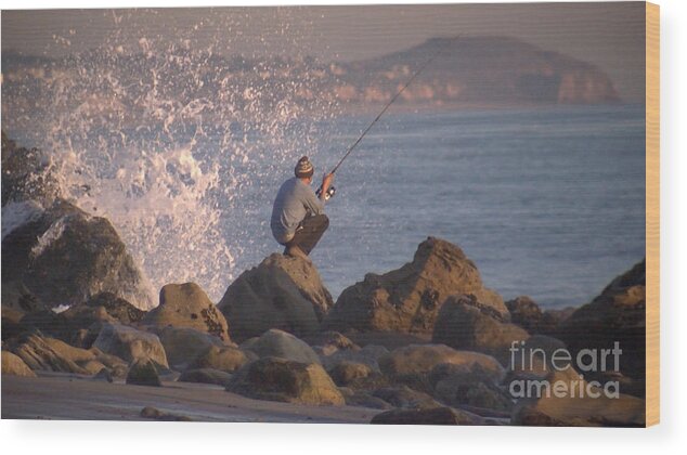 Landscape Wood Print featuring the photograph Fishing by Chris Tarpening
