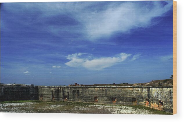 Sky Wood Print featuring the photograph Ft. Pickens Sky 2 by George Taylor