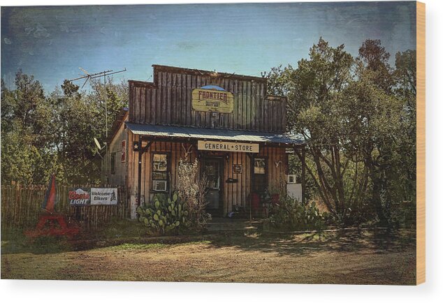 Fredericksburg Wood Print featuring the photograph General Store Vintage by Judy Vincent