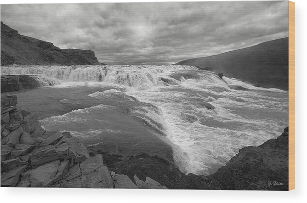 Iceland Wood Print featuring the photograph Gullfoss Waterfall No. 1 by Joe Bonita