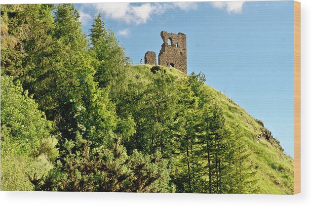 Undiscovered Scotland Wood Print featuring the photograph Holyrood park. St. Anthony's chapel. by Elena Perelman