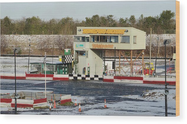 Icy Wood Print featuring the photograph Icy Stock Car Track by Adrian Wale