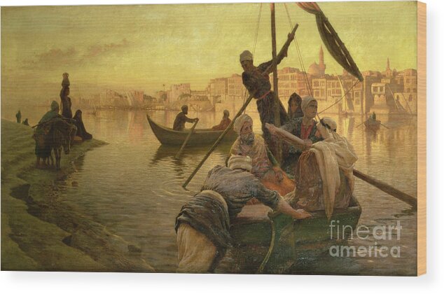 Cairo Wood Print featuring the painting In Cairo by Joseph Farquharson