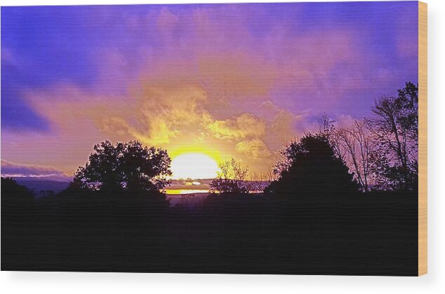 Sunrise Wood Print featuring the photograph Incredible Sunrise by Dani McEvoy
