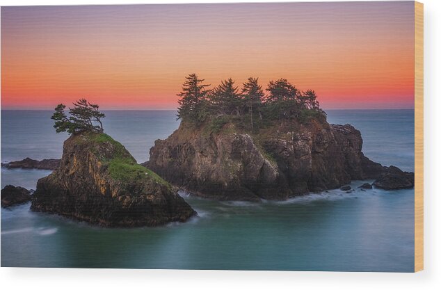 Sunrise Wood Print featuring the photograph Islands in the Sea by Darren White