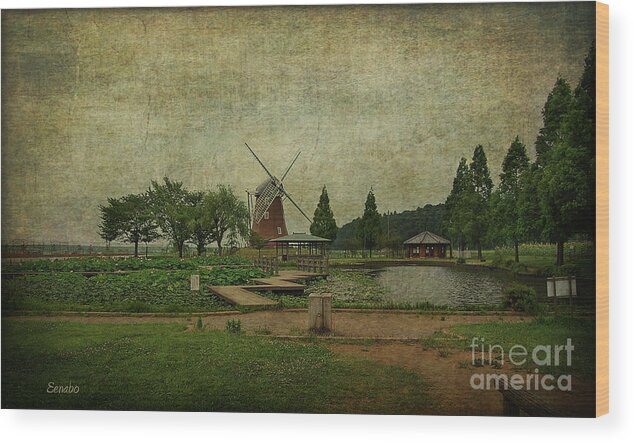 Windmill Wood Print featuring the photograph Just Like Old Times by Eena Bo