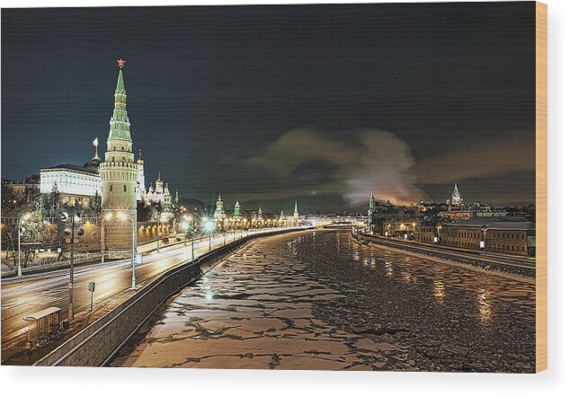 Kremlin Wood Print featuring the photograph Kremlin #1 by Gouzel -