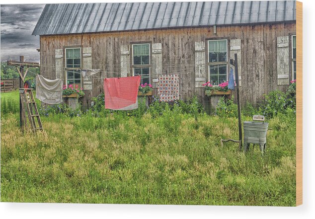 Barn Wood Print featuring the photograph Laundry by Dennis Dugan