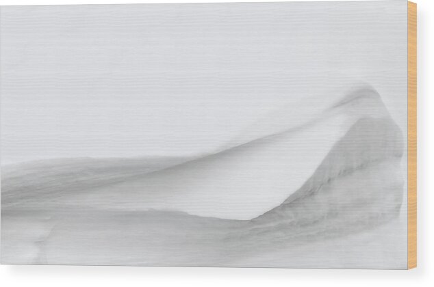 Snow Wood Print featuring the photograph Layers of Snow by Wim Lanclus