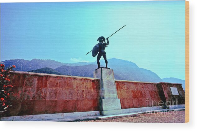 Leonidas Wood Print featuring the photograph Leonidas at Thermopylae ver 4 by Larry Mulvehill
